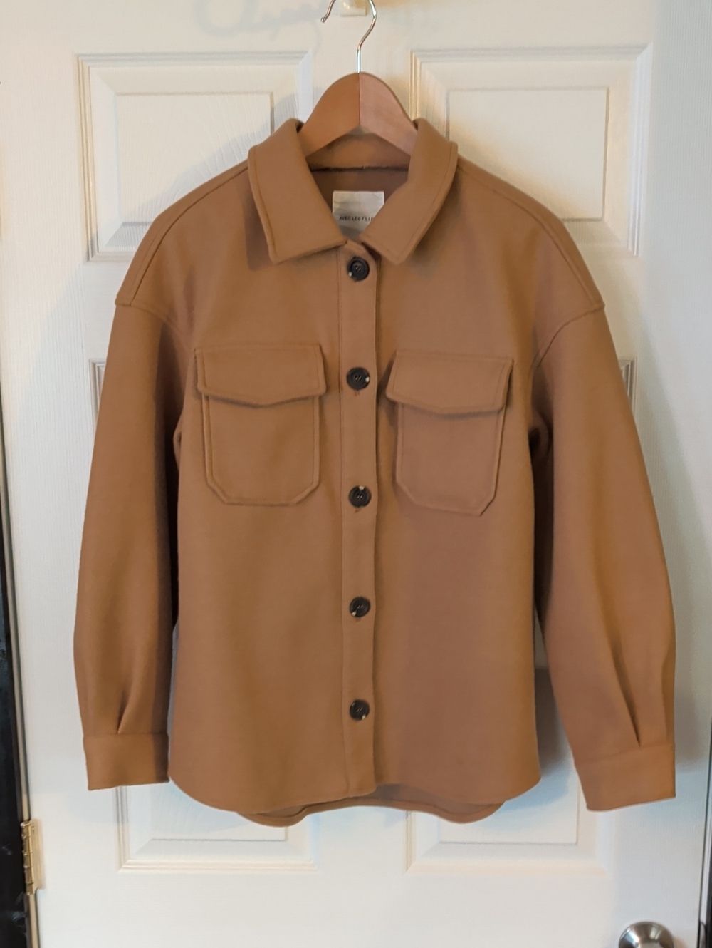 Women's AVEC LES FILLES Camel Shacket Jacket Size Small